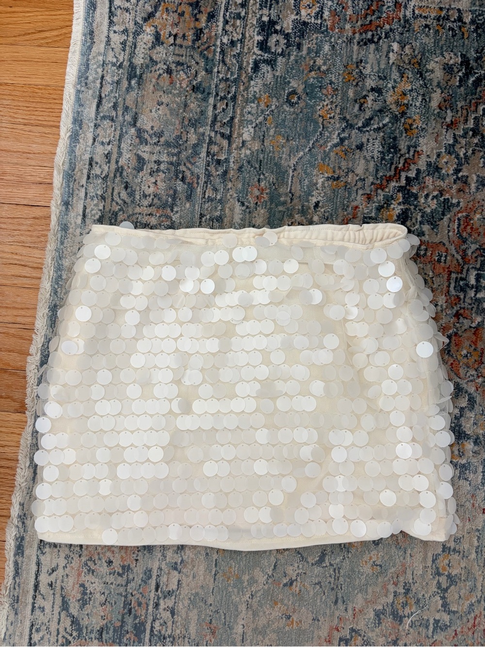 Sequin Mini Skirt - Ivory